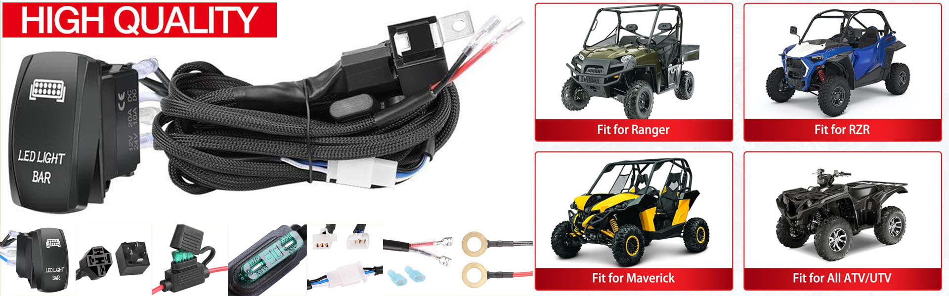 Auxinda Trailer Wiring Harness | ATV UTV Wiring Kits
