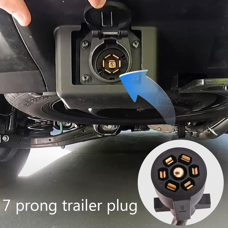 8FT Heavy Duty 7 Way Trailer Cord Wiring Harness